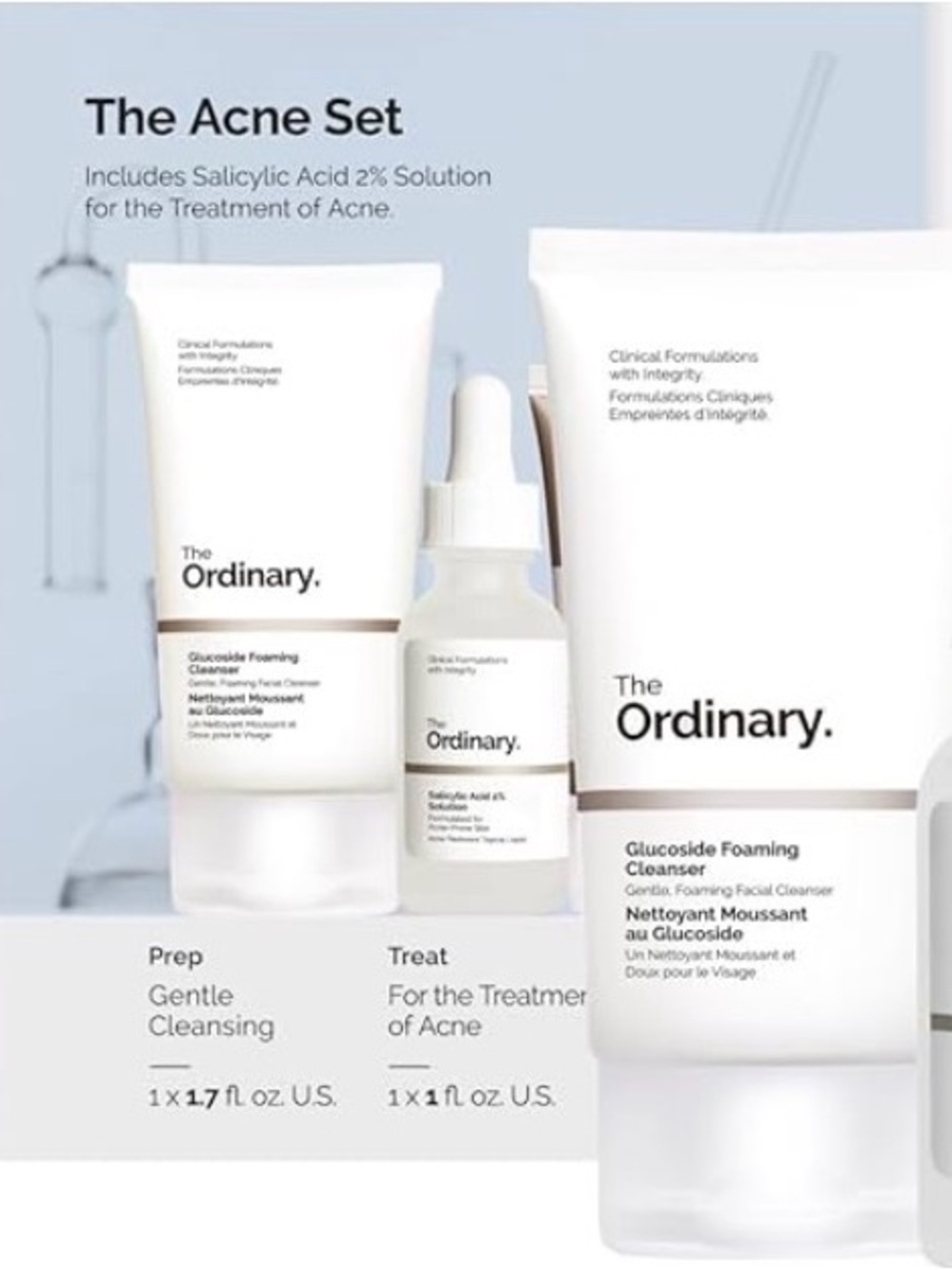 The Ordinary Acne Set - White & Cream Skincare Duo